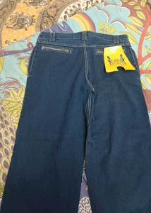 Dark Blue Wide Leg Jeans