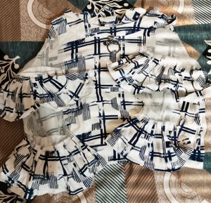 crop Top|| Party Wear ||Colour -White &amp; Blue