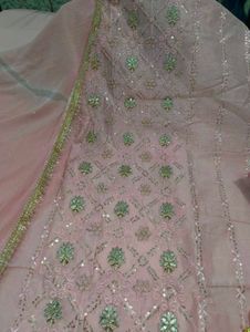 Pink Embroidered Salwar Kameez With Inner