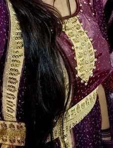 Queen Sleeves Georgette Full Length Gown