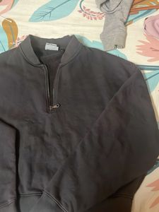 Black Quarter Zip Sweatshirt