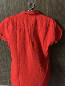 Red Button-Down Dress