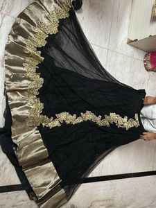 Elegant Black &amp; Pink Lhanga Set