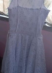 Gorgeous Snow White Sleeveless Frock Beautifully D