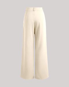 Korean Style Trousers In Off-White