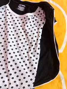 A Black And White Colour T-shirt for girls