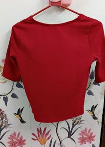 Small Size SAFFE brand Red Crop Top