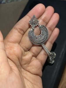 Silver Jhumka Earrings