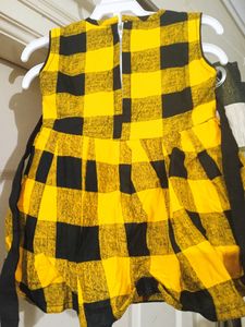 Checked Cotton baby frock