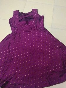 Purple Fit &amp; Flare Dress