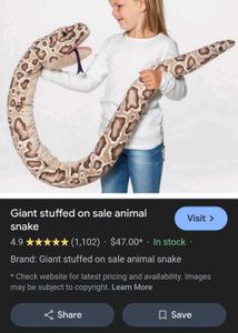 IKEA Djungelskog Glove Puppet Snake/burmese Python