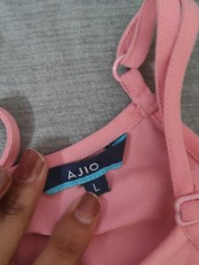 Cute Pink Top with Back- Knot Pattern