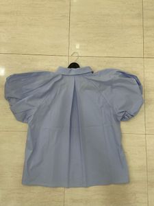 ☁️Ariel Top: Sky Blue Puff Perfection! 💙✨