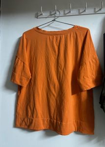 Orange Geometric Tee