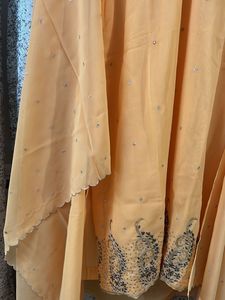 Elegant Orange Patiala Salwar Kameez