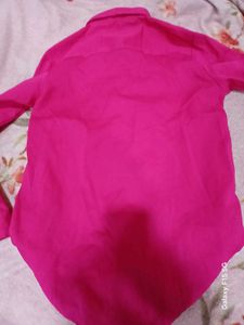 Magenta Button-Down Shirt