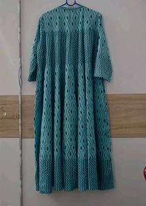 Sky-blue ikkat kurta