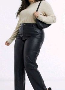 🇨🇵Blanche Porte Plus Size Faux Leather Mom Pant