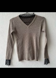 Black Mesh Detailing Top