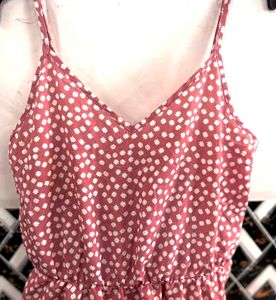 SHEIN Pink Ditsy Floral Print Cami Dress