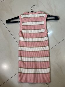 Striped Bodycon Sleeveless Top