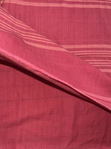 Pink Saree with Blue Border