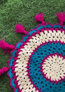 Crochet Rug with Tassels