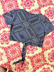 Zudio Crop Top With Tie