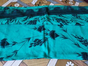 Elegant Floral Print Saree