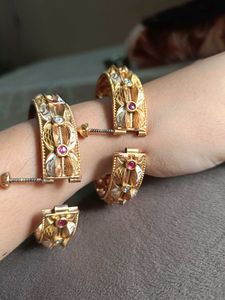 Anti Tarnish AD Stone Kangan Set