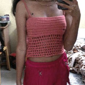Crochet Pink Top