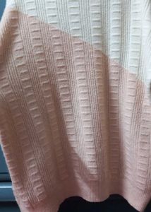 Madame Peach &amp; White Knitted Sweater