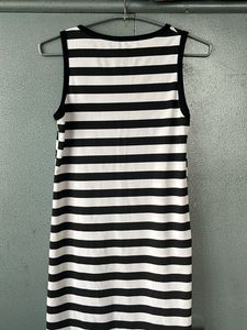 Black and White Striped Tank Dress