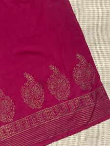 Maroon &amp; Gold Accented Kurti