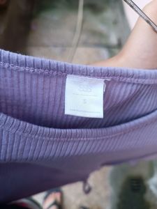 SSS ribbed lilac top