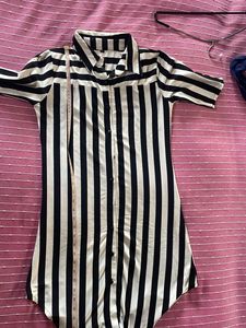 Black And Wite Stripe Dress