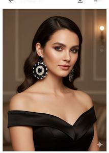 Elegant Blue Stone Earrings new with tag