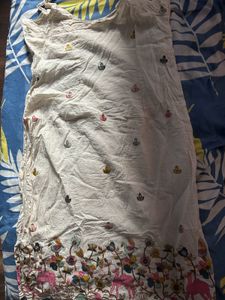 Tailored / Hand Stitched Embroidered White Kurta