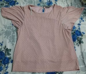 Pink Dotted Flutter Sleeve Top🔥