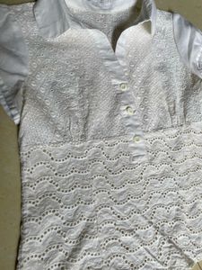 Eyelet Blouse with Peter Pan Collar