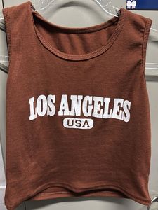 Brown Los Angeles Graphic Tank