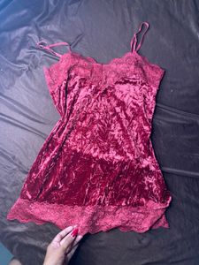 Velvet Lace Cami Dress