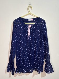 Stylish Polka Dot Blouse