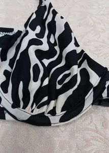 Zebra Print Bikini Top..34C