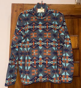 uniqlo Patterned Zip-Up Fleece Jacket