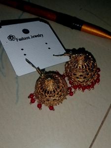 Golden+ Pink Combo Ethnic Jhumka