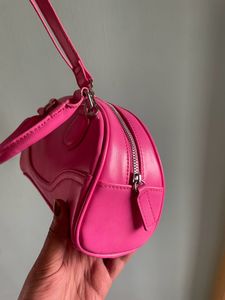 Mini Jacquard Weave Bowling Bag- Pink - Ladies | H