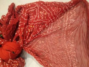 Jodhpuri Bandhej Saree Brand New (only Dry Clean _ Charak) Pure Ki Saree