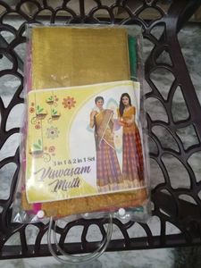 Silk Lehanga Pattu Pavadai Dhavani Set