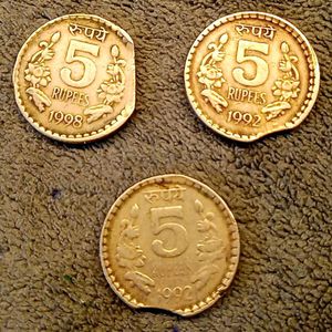 ₹5 Clip Or Cut Error (3 Pcs)